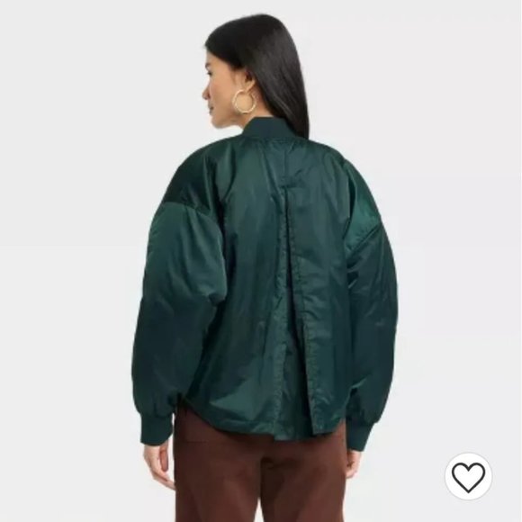 Women's Mountain Spruce Green Bomber Jacket - A New Day - Picture 2 of 3